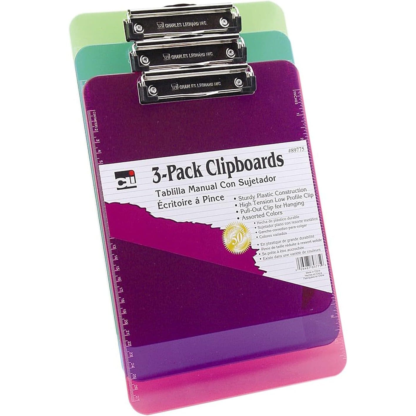 Clipboard (Plastic) Arts & Crafts Charles Leonard