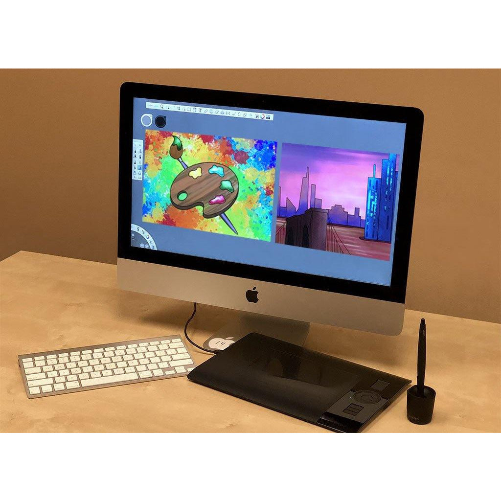 DA: Artist Palette & Cityscape I Create Art