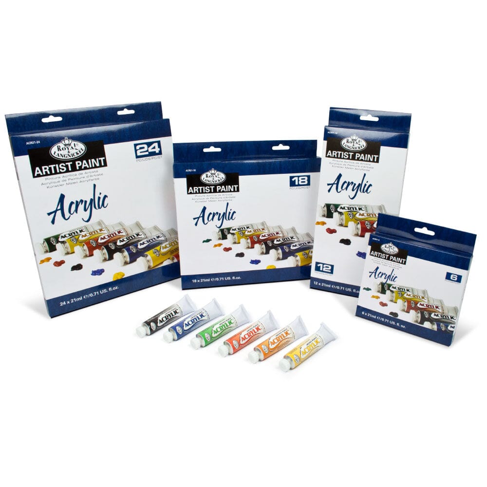 Acrylic Paint (21ml Tube) Drawing & Painting Kits Royal Brush