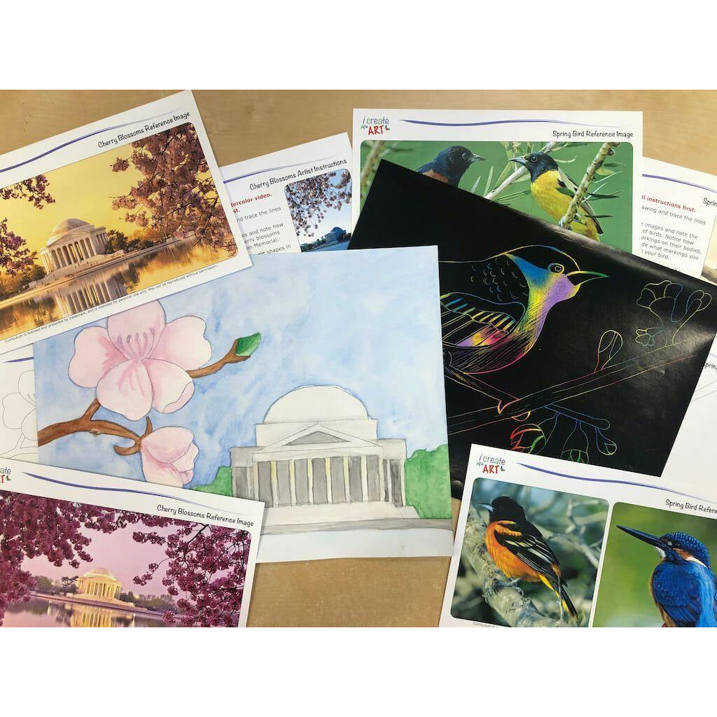 Creative Artist Series: Cherry Blossom & Spring Bird Art Box I Create Art