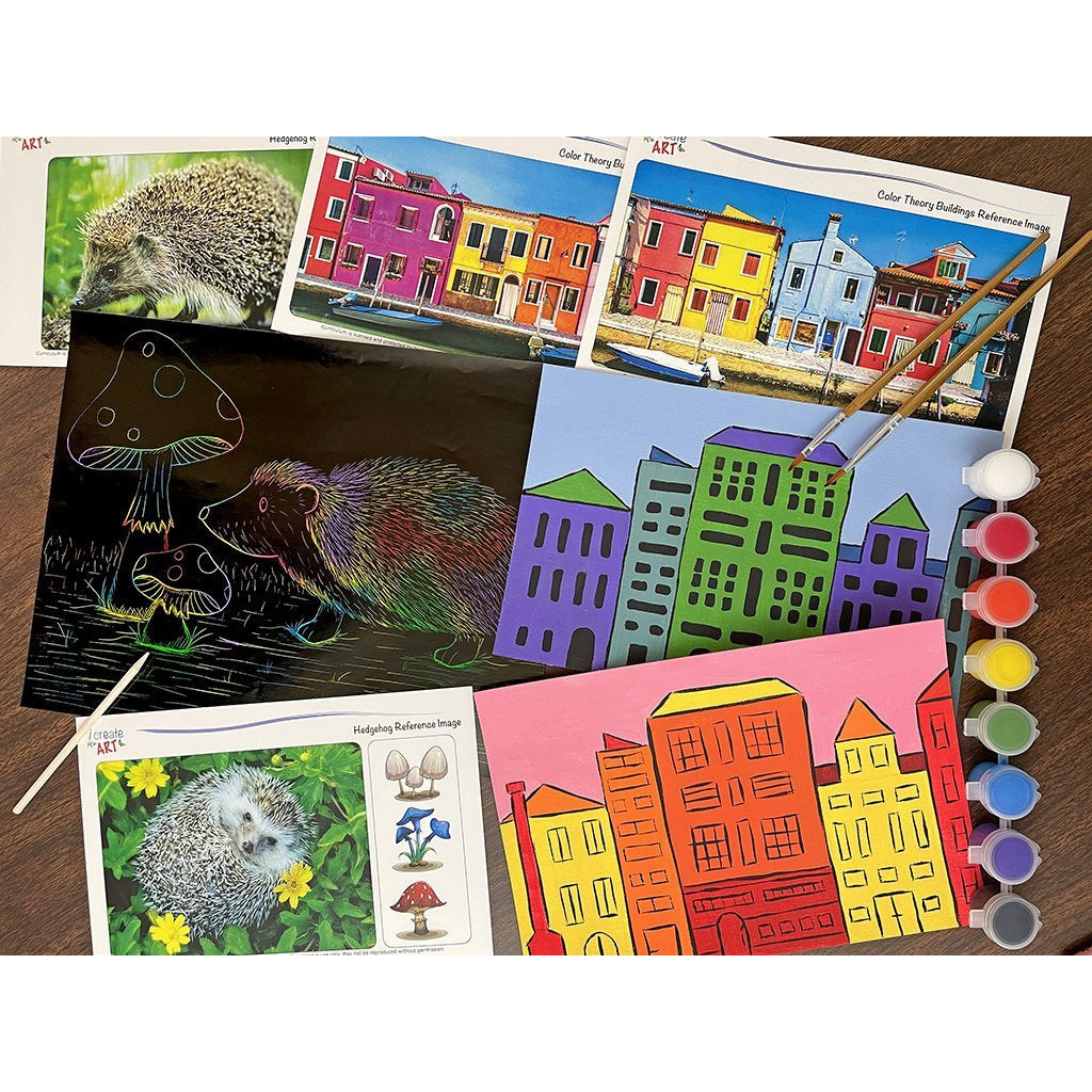 Creative Artist Series: Color Theory & Hedgehog Art Box I Create Art
