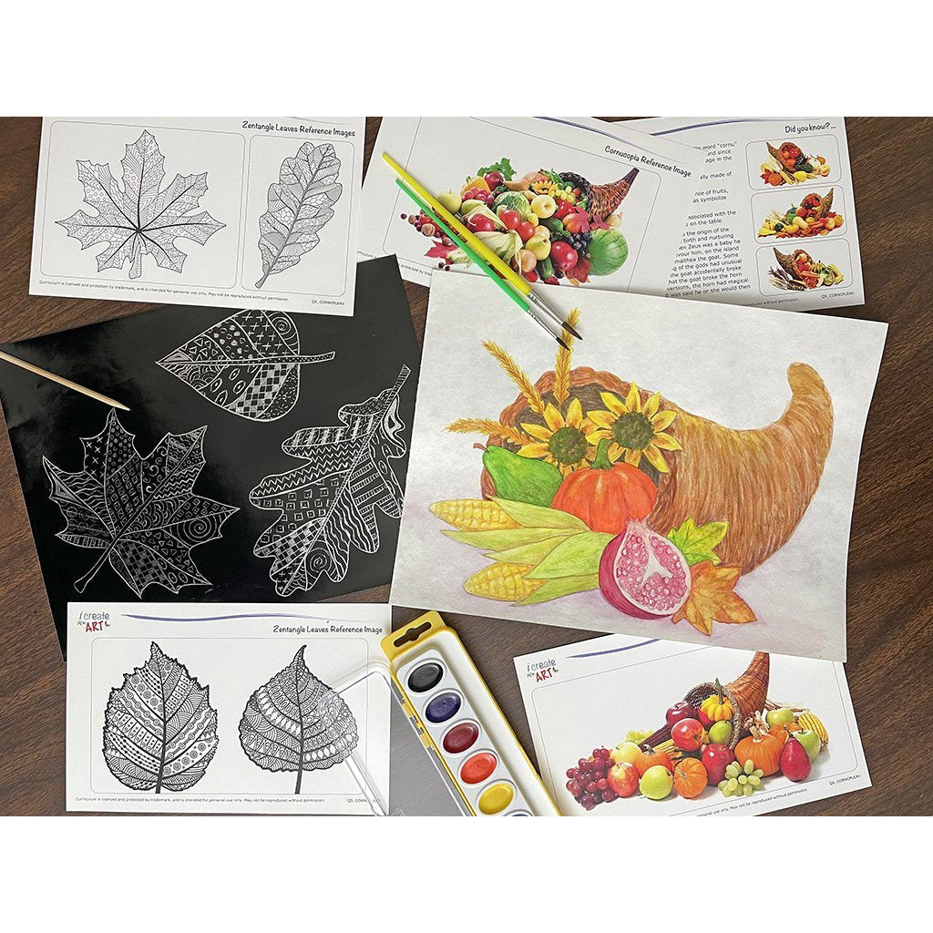 Creative Artist Series: Cornucopia & Leaves Art Box I Create Art