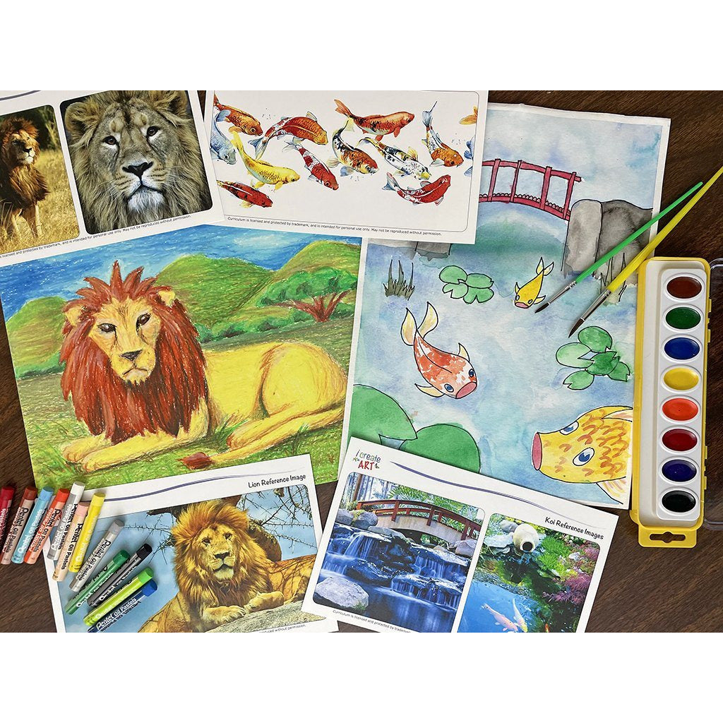 Creative Artist Series: Lion & Koi Art Box I Create Art