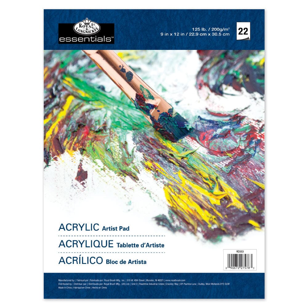 ACRYLIC PAPER Drawing & Painting Kits Royal Brush 9 x 12 (22 sheets)