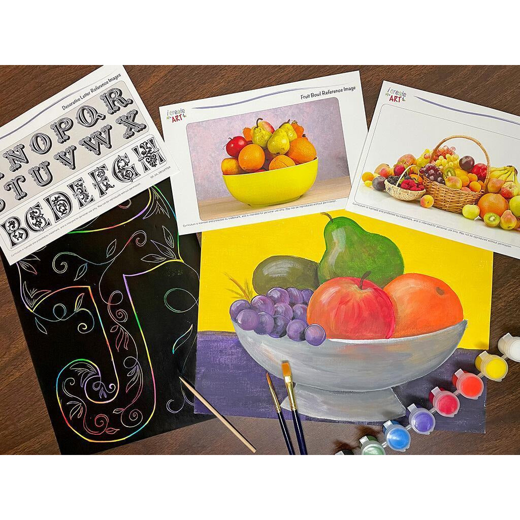CA: Decorative Letter & Fruit Bowl Art Box I Create Art