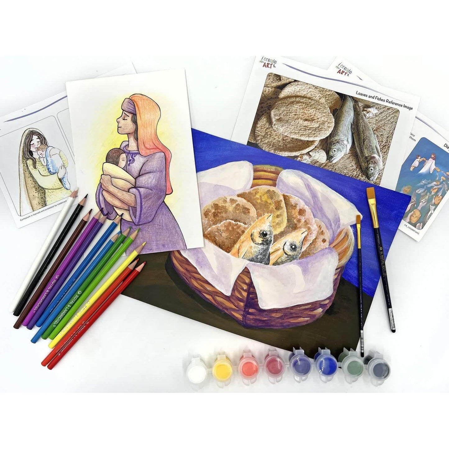 Christian Art Box L (Hannah and Fishes) Art & Craft Kits I Create Art