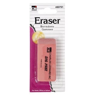 Pencil Eraser - Synthetic - Latex Free - Wedge Shape (1) Drawing & Painting Kits Charles Leonard