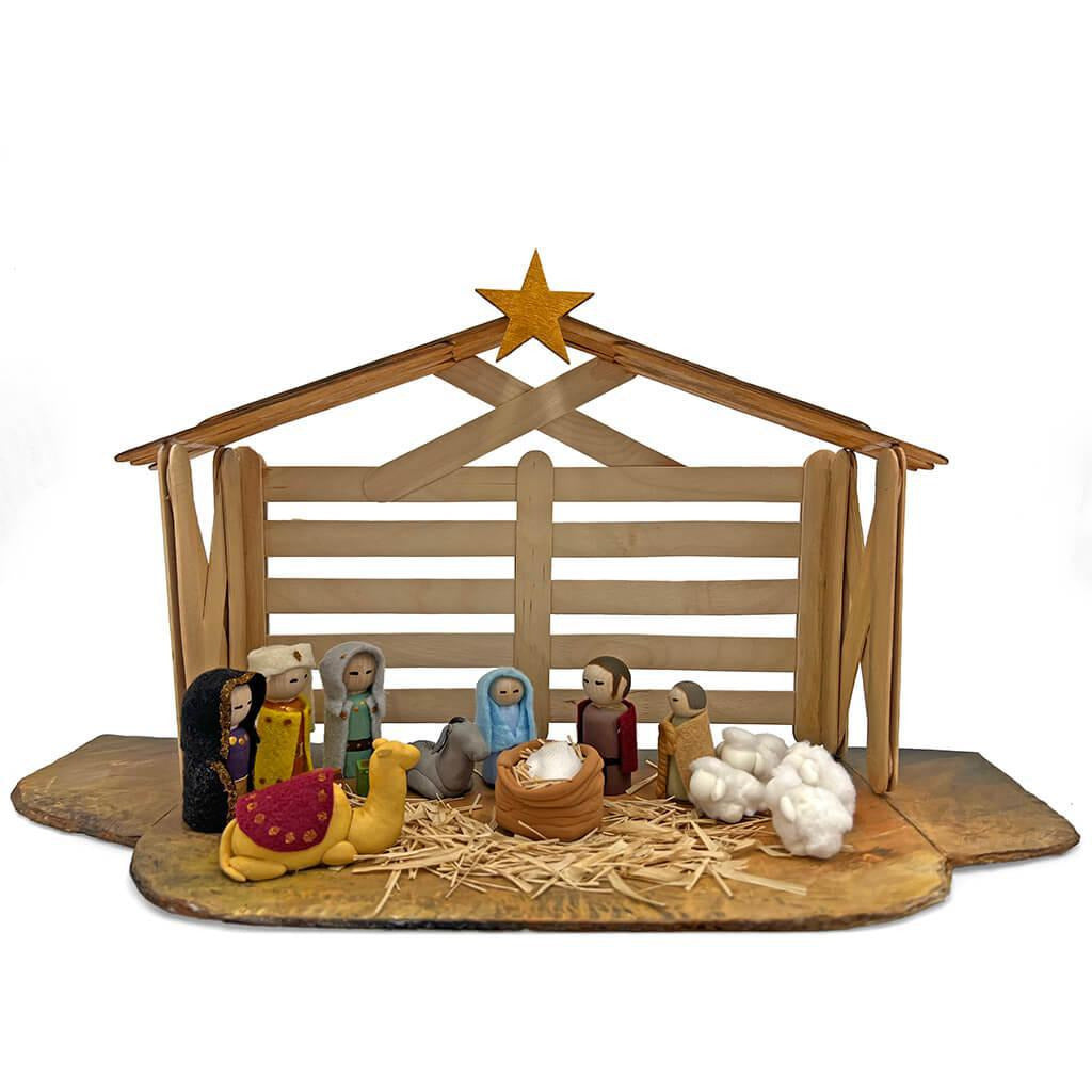 Christmas Nativity Scene Bundle - Kids Holiday Arts and Crafts Box I Create Art 