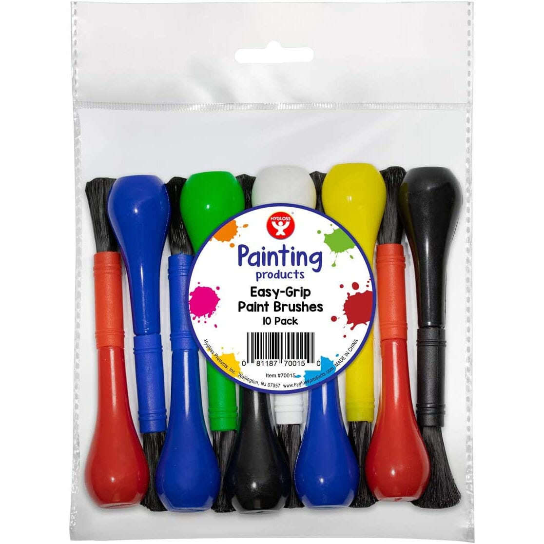 10 Pack Easy-Grip Paint Brushes (ARM-015) HyGloss