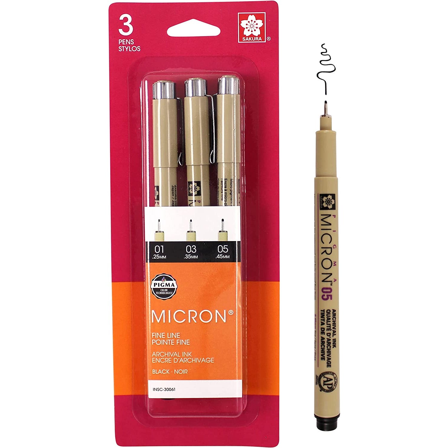 Illustration Pen (Sigma Micron) Drawing & Painting Kits Silver Lead 3 Pack