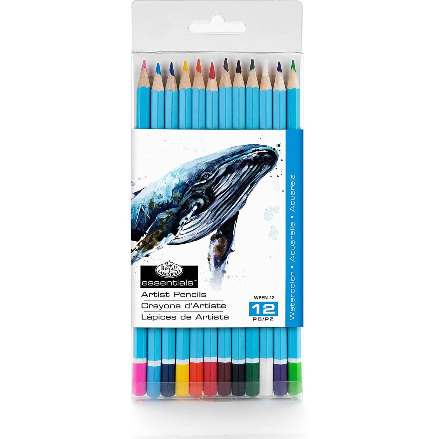 Watercolor Pencils Drawing & Painting Kits Royal Brush Set of 12