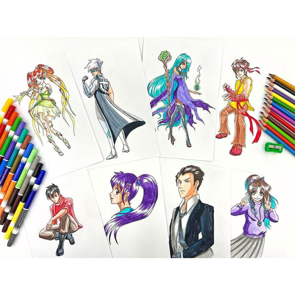 Bundle: Anime Super: Character & Poses Drawing & Painting Kits I Create Art 