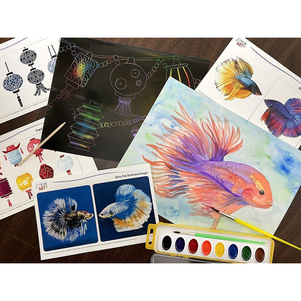 Creative Artist Series: Betta Fish & Lantern Art Box I Create Art 