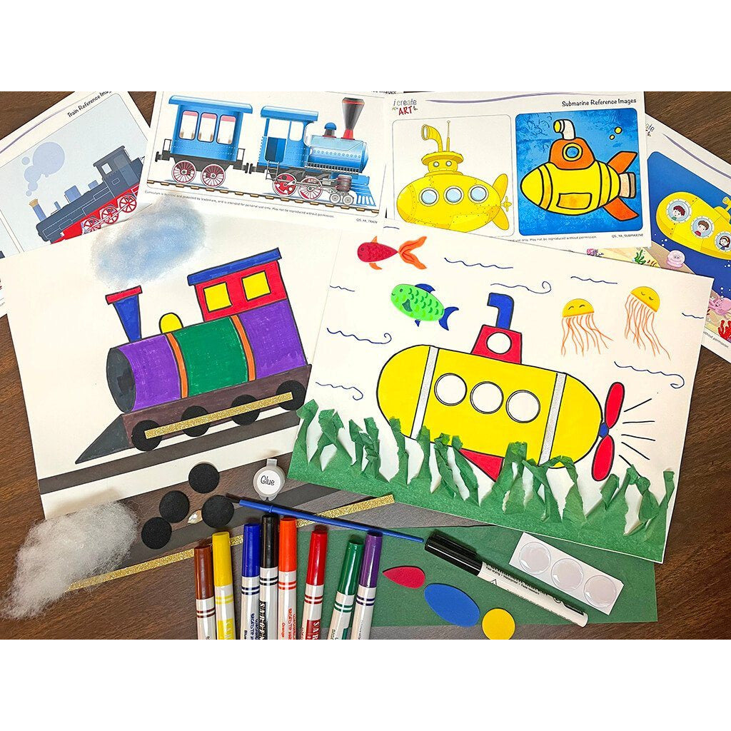 Young Artist Series: Submarine & Train Art Box I Create Art 