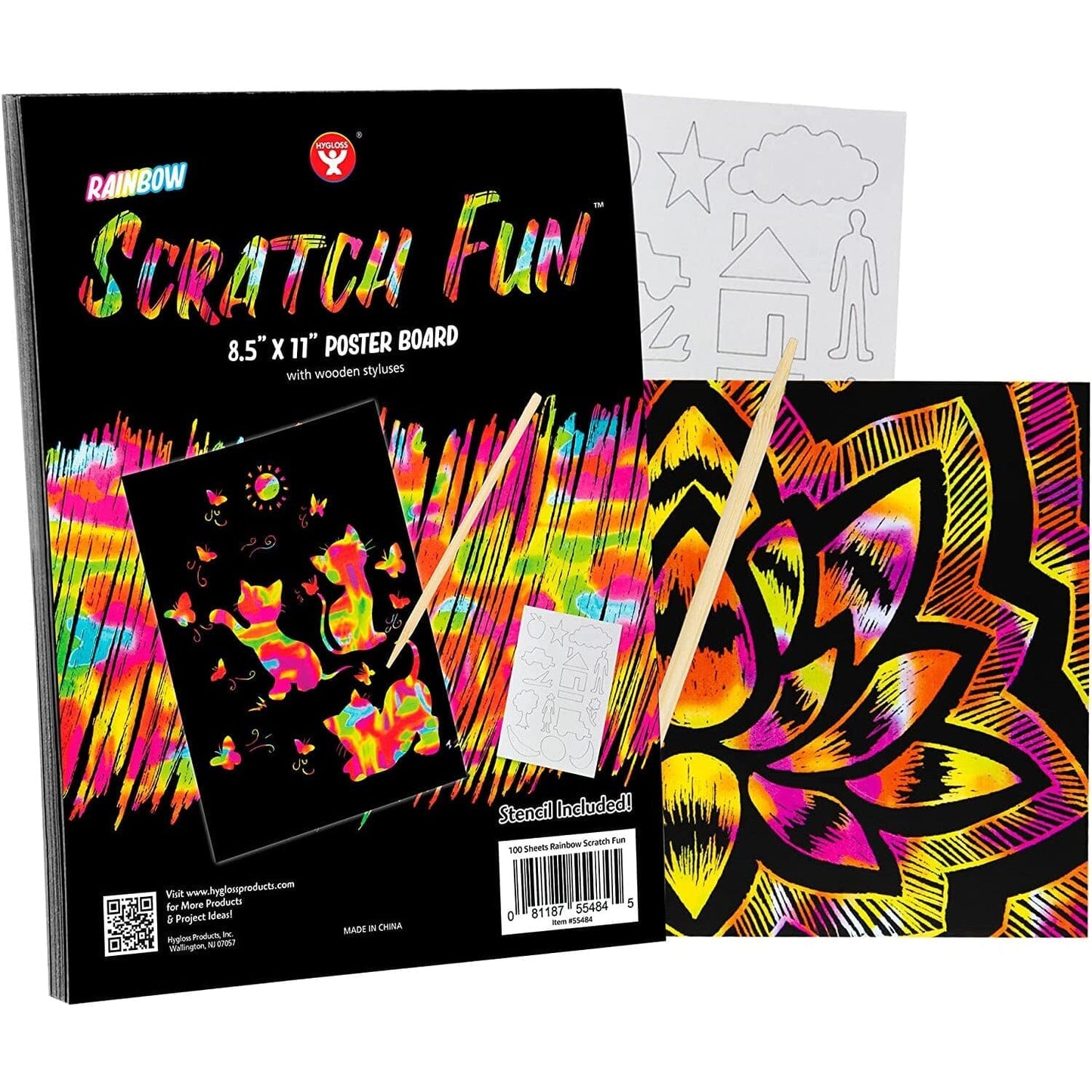 Rainbow Scratch Paper Arts & Crafts HyGloss 