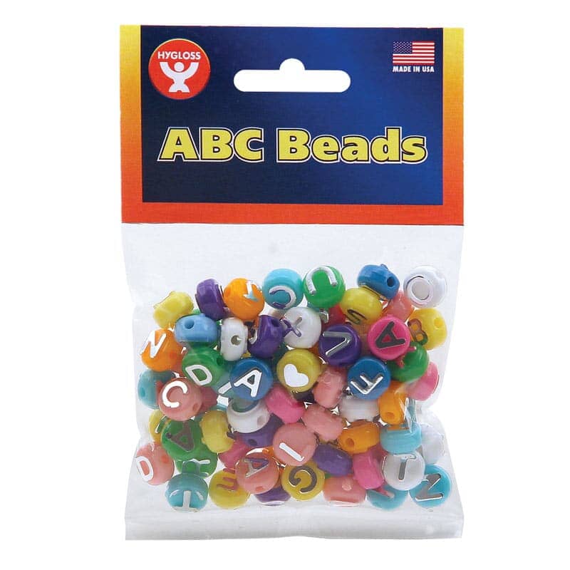 Beads (A, B, C Letters) Arts & Crafts HyGloss Plastic - 80 (Color)